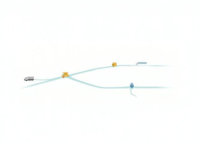 Mapa con rutas optimizadas de transporte